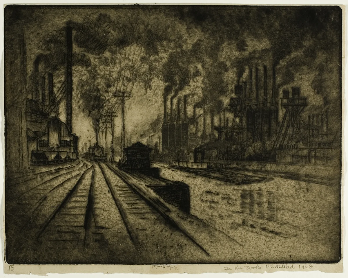 In the Works, Homestead by Joseph Pennell, print, 1908