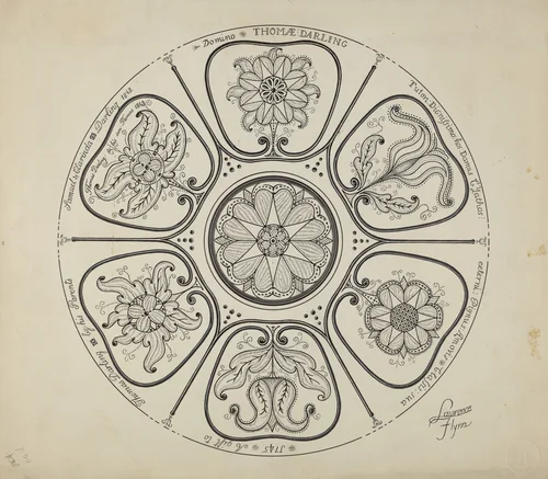 Details of a Punch Bowl by Lawrence Flynn, index of american design, 1936