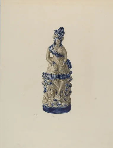 Statuette by Yolande Delasser, index of american design, 1935-1942