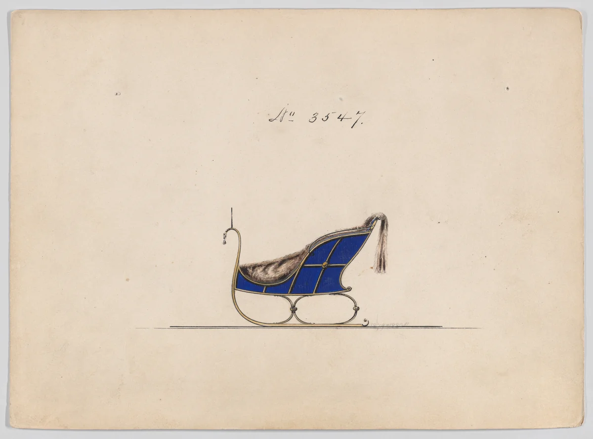 Sleigh #3547 by Brewster & Co., drawing, 1879