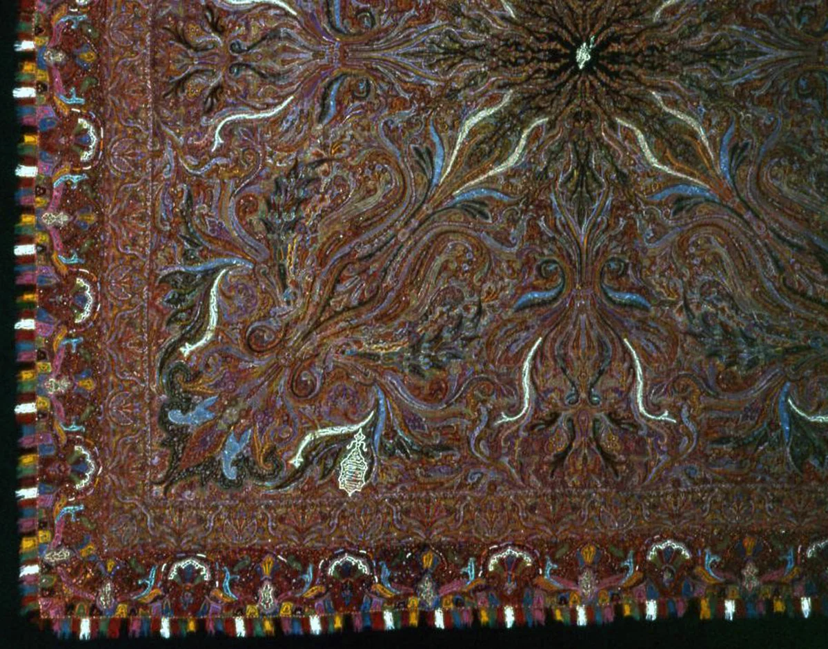 Square Shawl by India, textile, 1870-1879