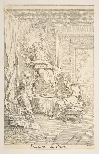 Division of the Bread by Claude Gillot, print, 1685-1722