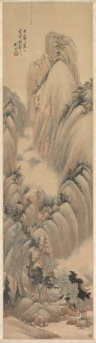 Landscape by Ren Yu, painting, 1892