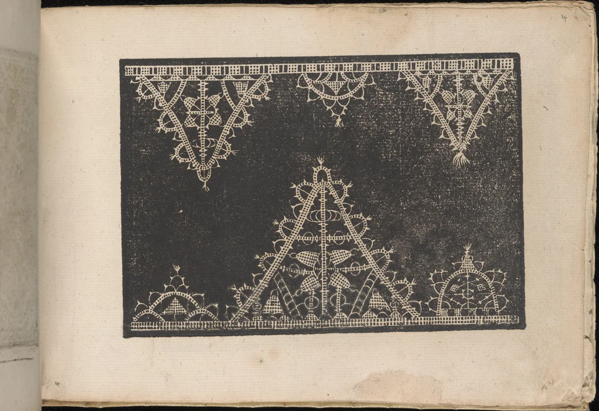 Fiori di Ricami Nuovamente Posti in Luce, page 4 (recto) by Matteo Florimi, book, 1591