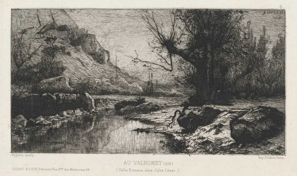 Au Valromey by Adolphe Appian, print, 1868