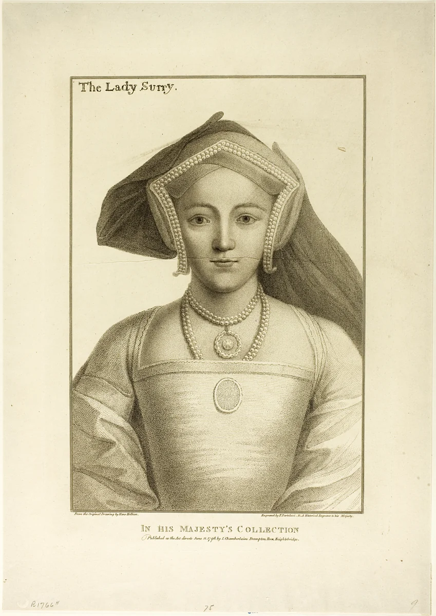 The Lady Surrey by Francesco Bartolozzi, print, 1796
