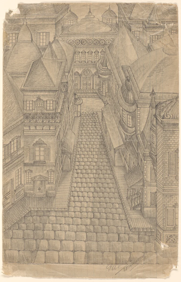 Untitled by Auguste Merle, drawing, 1901