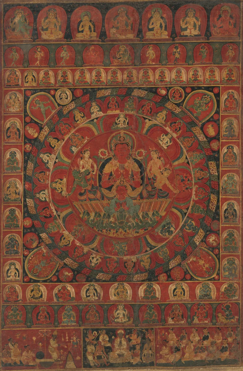 Mandala of the Sun God Surya by Kitaharasa, painting, 1379
