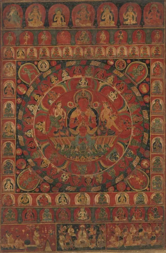 Mandala of the Sun God Surya by Kitaharasa, painting, 1379