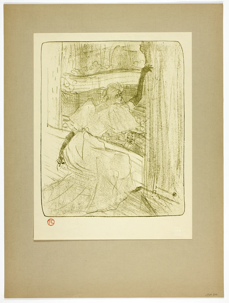 Taking a Bow, plate eight from Yvette Guilbert by Henri de Toulouse-Lautrec, print, 1898