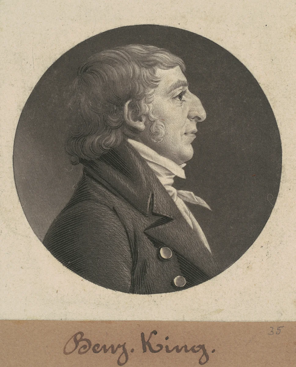 Benjamin King by Charles B. J. Févret de Saint-Mémin, print, 1806