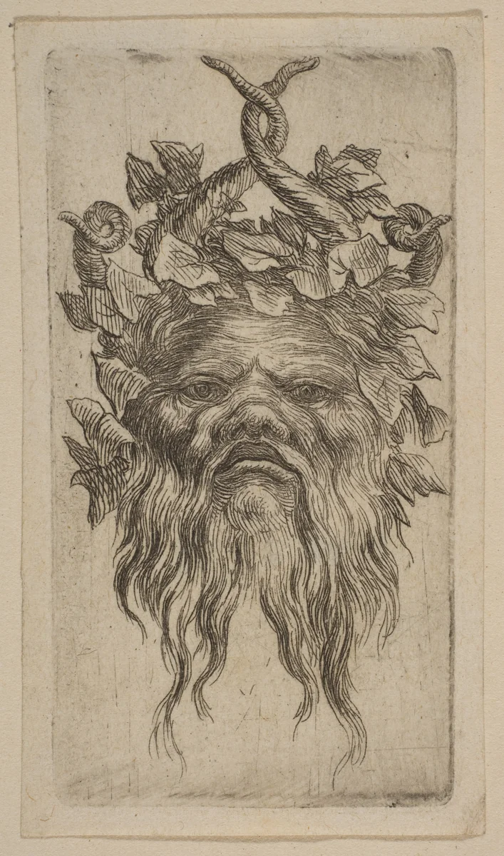 Mask by Stefano della Bella, print, 1610-1664