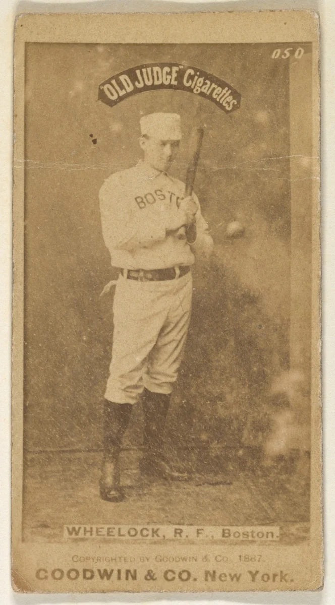 Wheelock, Right Field, Boston, from the Old Judge series (N172) for Old Judge Cigarettes by Goodwin & Company, photograph, 1887