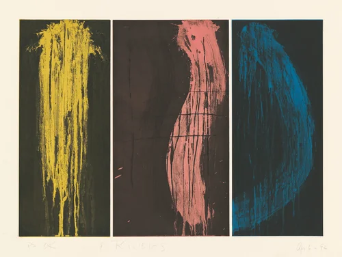 4 Rivers by Pat Steir, print, 1992
