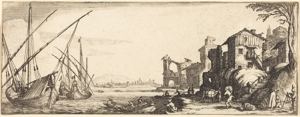 The Small Port by Jacques Callot, print, 1633-1635