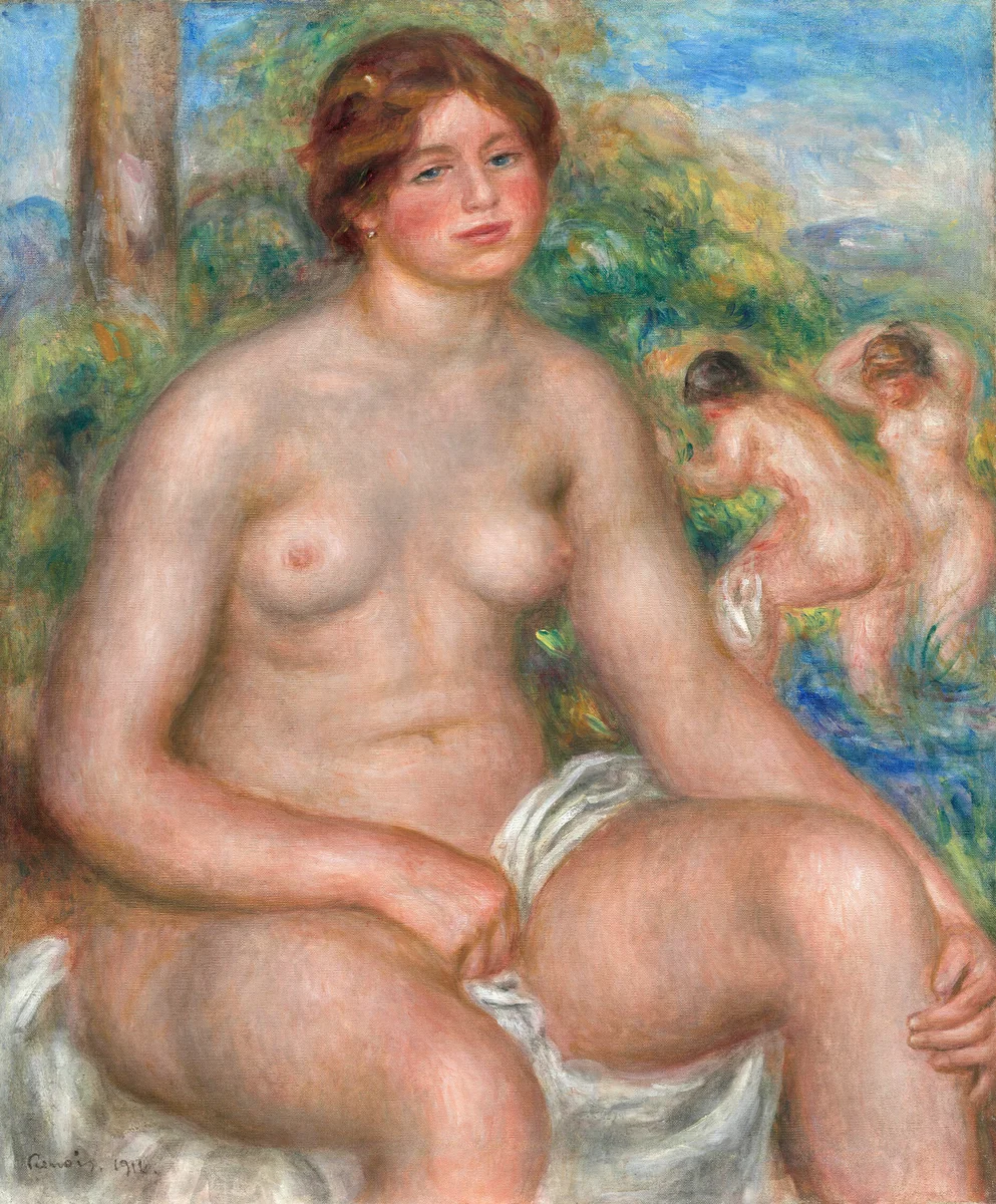 Seated Bather by Pierre-Auguste Renoir, painting, 1914