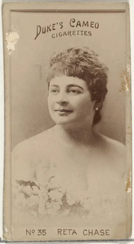 Card Number 35, Rita Chase, from the Actors and Actresses series (N145-4) issued by Duke Sons & Co. to promote Cameo Cigarettes by W. Duke, Sons & Co., photograph, 1880-1889
