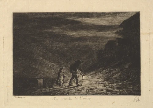 The Search for an Inn by Charles-François Daubigny, print, 1861