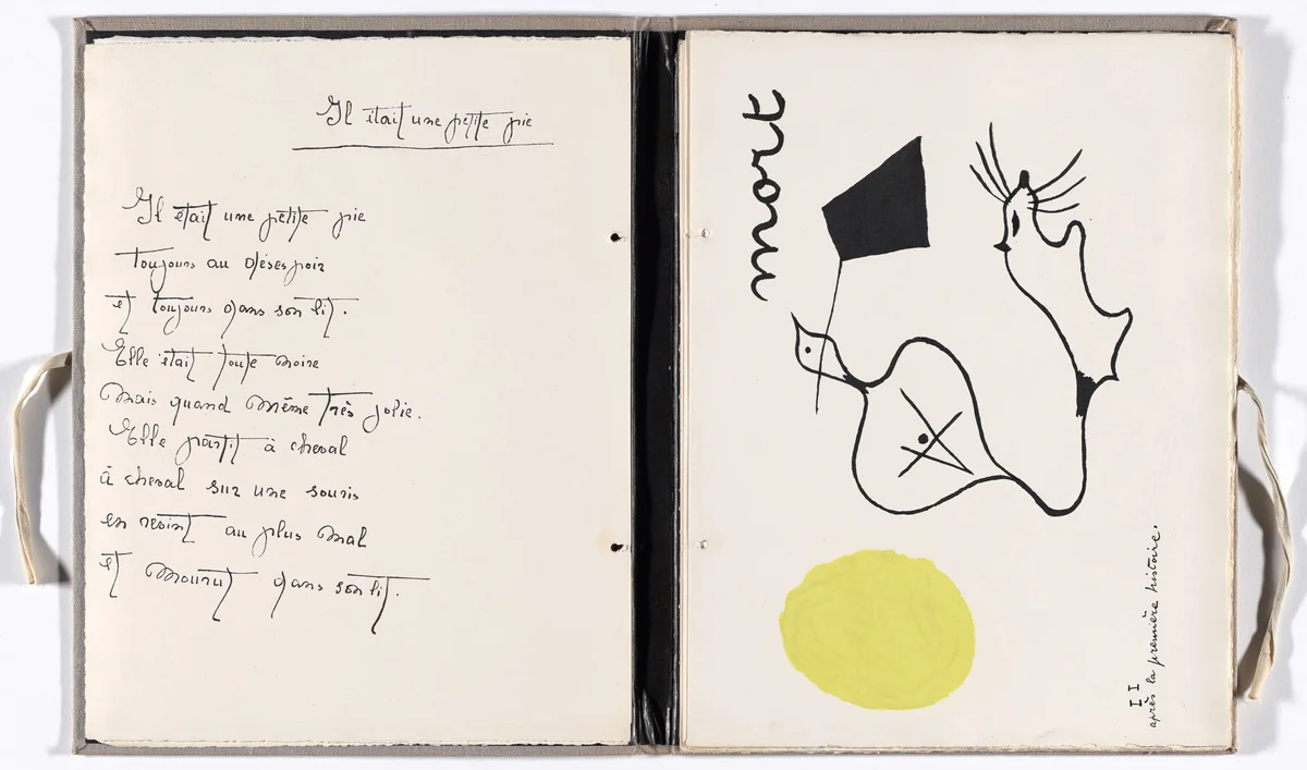 Plate (folio 4) from Il était une petite pie (Once There Was a Little Magpie) by Joan Miró, illustrated book, 1927