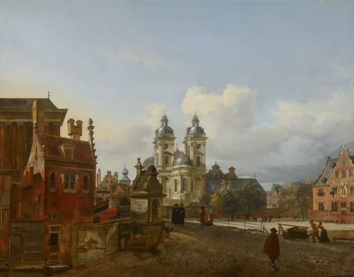 The Church of St Andrew in Düsseldorf by Jan van der Heyden, painting, 1667