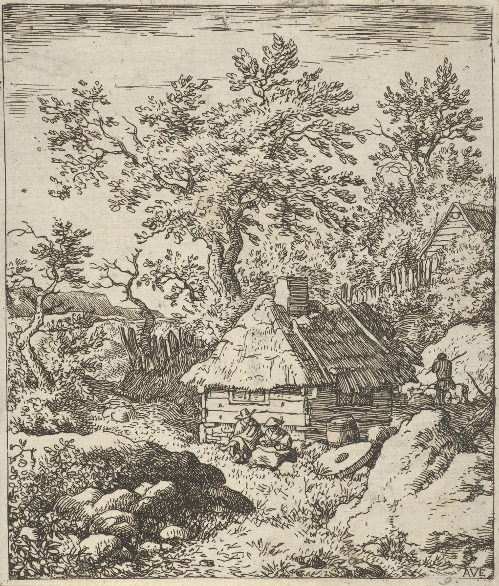 The Millstone near the Cask by Allart van Everdingen, print, 1621-1675