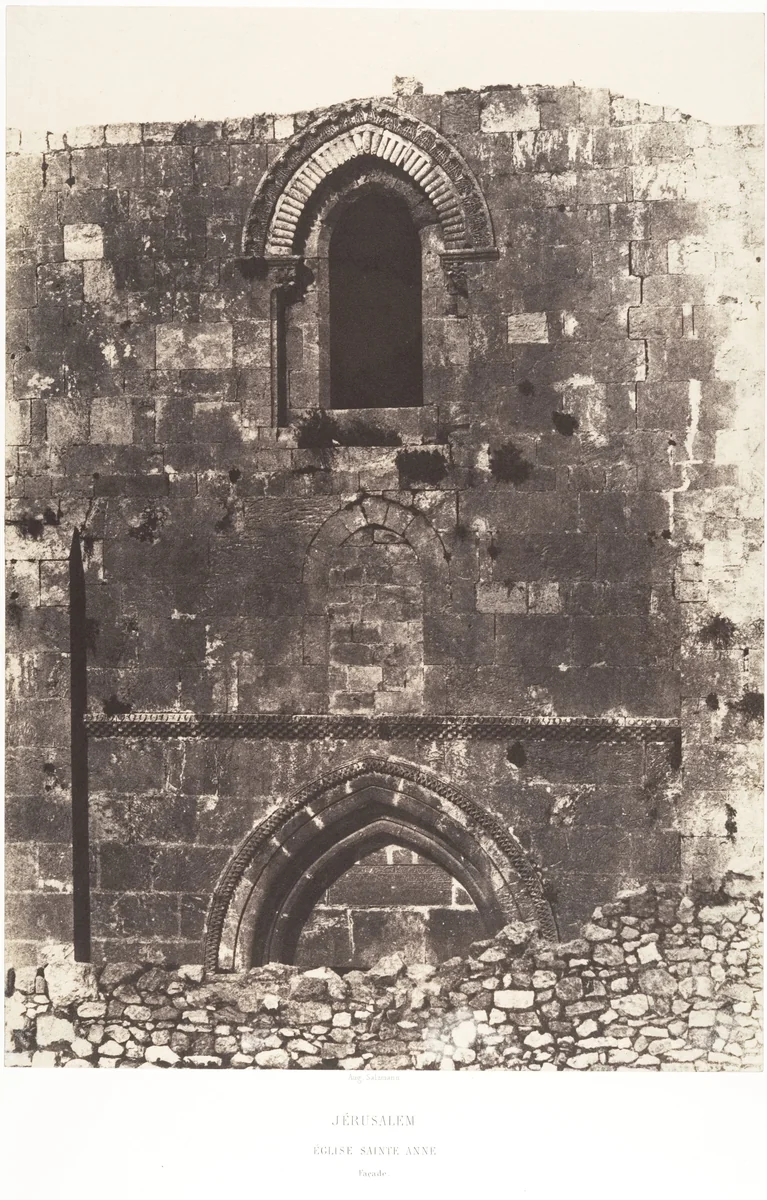 Jérusalem, Église Sainte-Anne, Façade by Auguste Salzmann, photograph, 1854-1859