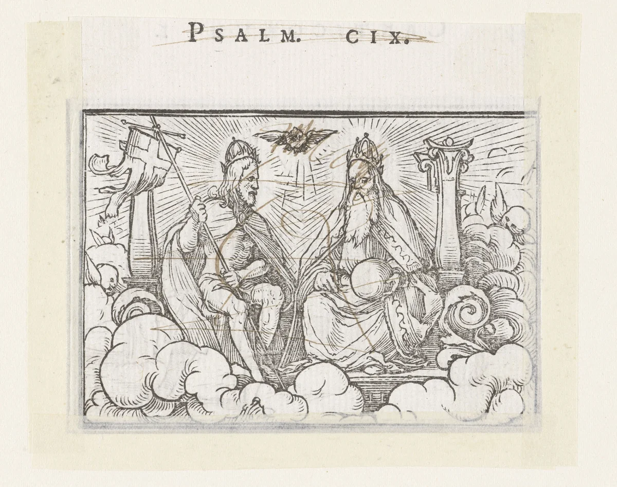 Drieëenheid by Hans Holbein, print, 1538