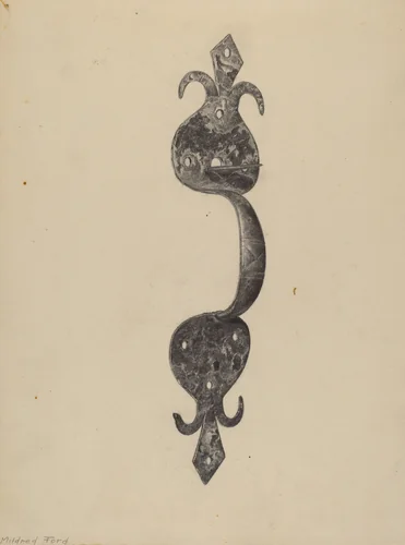 Door Handle by Mildred Ford, index of american design, 1937