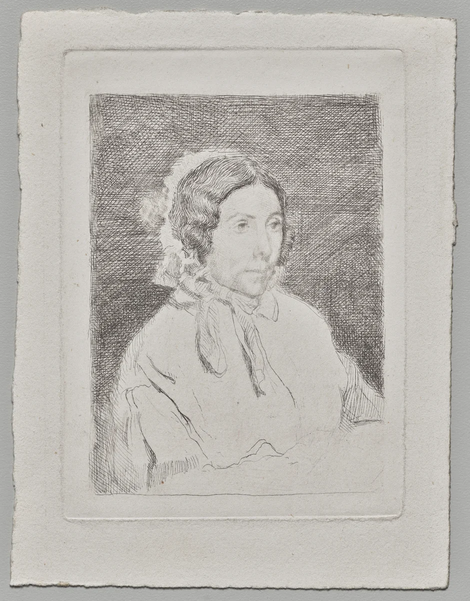 Woman in a Ruffled Cap by Edgar Degas, print, 1859-1860