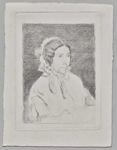 Woman in a Ruffled Cap by Edgar Degas, print, 1859-1860