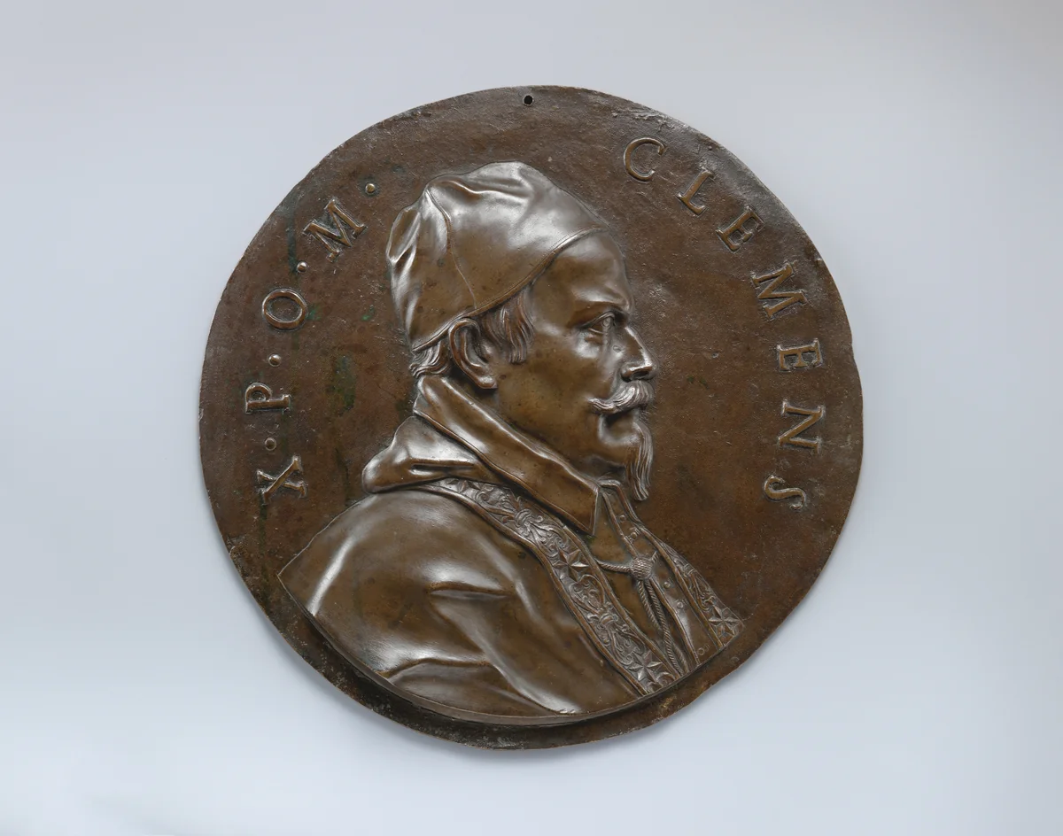 Pope Clement X by Girolamo Lucenti, metalwork, 1665-1675