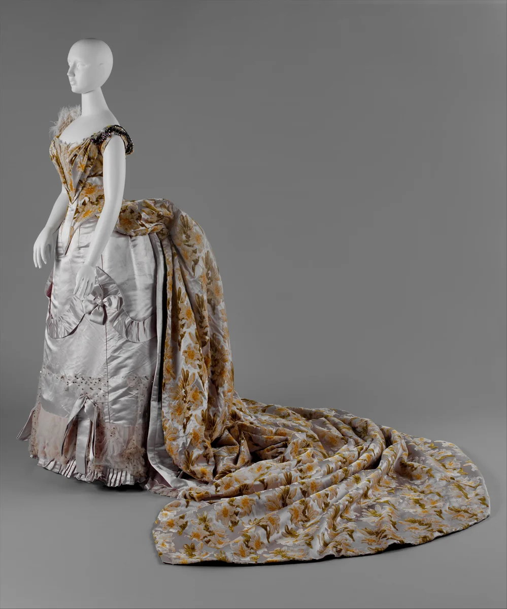 Court presentation ensemble by House of Worth, artwork, 1883-1893