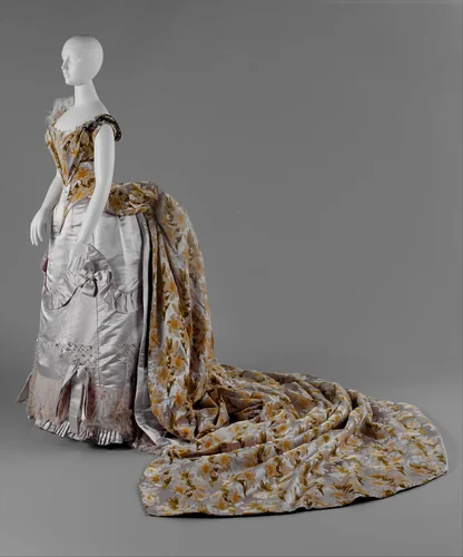 Court presentation ensemble by House of Worth, artwork, 1883-1893