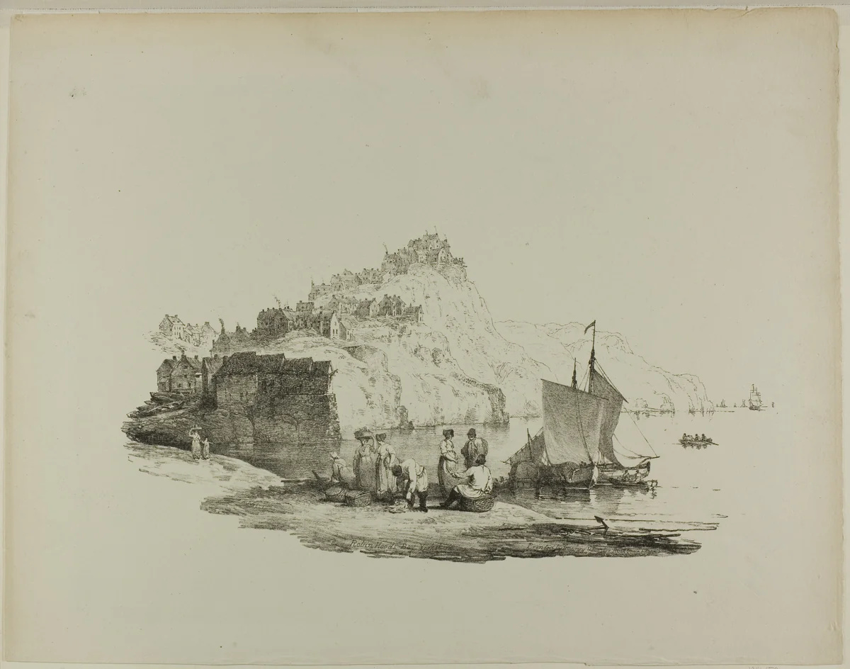 Robin Hood's Bay, Yorkshire by Francis Nicholson, print, 1773-1844