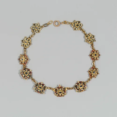 Eleven Links Mounted as a Necklace by South German, metalwork, 1575-1625