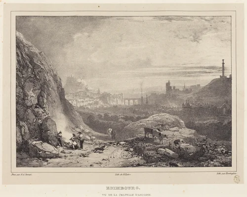 Edimbourg vu de la Chapelle Saint-Antoine by Richard Parkes Bonington
François Alexandre Pernot, print, 1826