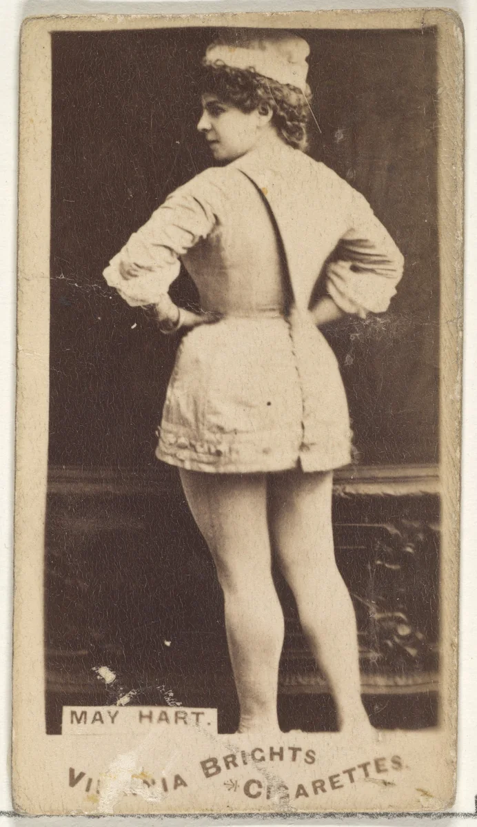 May Hart, from the Actors and Actresses series (N45, Type 1) for Virginia Brights Cigarettes by Allen & Ginter, photograph, 1885-1891