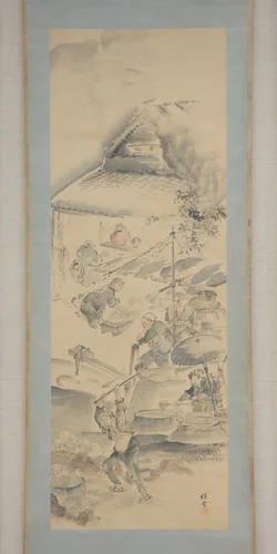 Making Ceramics by Eiraku Hozen, painting, 1800-1854