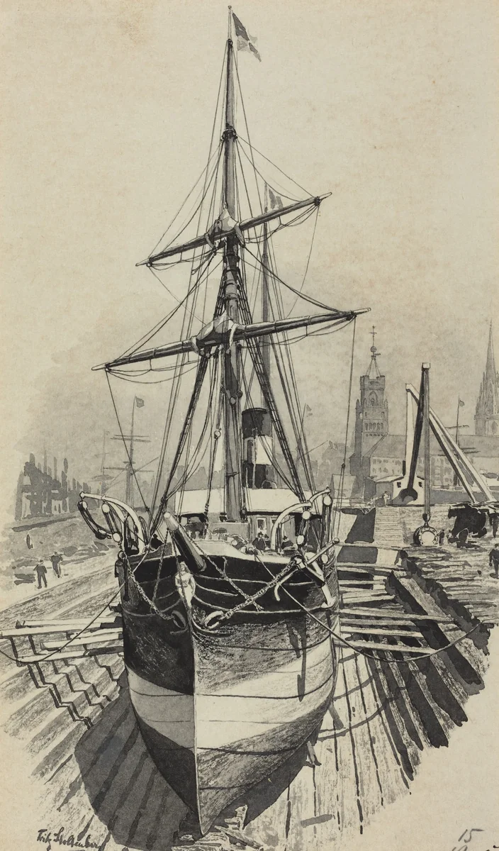 Auswanderer-Dampfer by Fritz Stoltenberg, portfolio, 1893