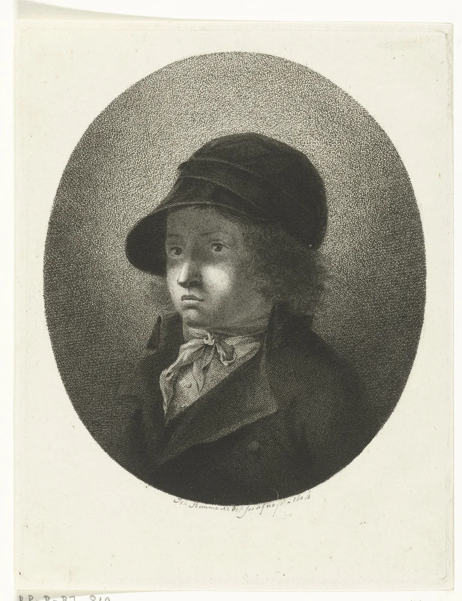 Portret van Dirk Langendijk als kind by Joannes Bemme, print, 1800-1803
