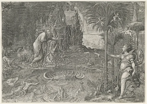 Allegorie van het leven by Unknown, print, 1561