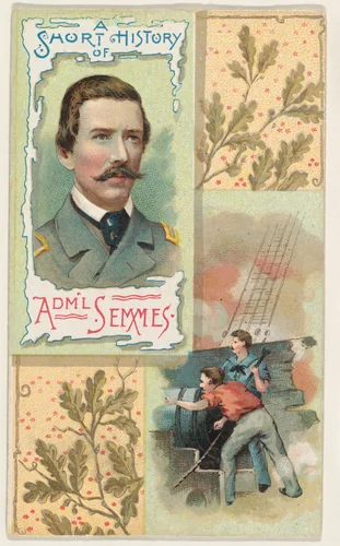 A Short History of Admiral Semmes, from the Histories of Generals series (N114) issued by W. Duke, Sons & Co. to promote Honest Long Cut Smoking and Chewing Tobacco by W. Duke, Sons & Co., print, 1888