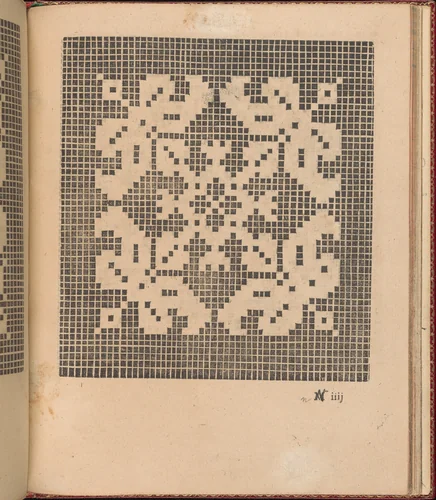 Les Singuliers et Nouveaux Portraicts... page 52 (recto) by Federico de Vinciolo, book, 1588