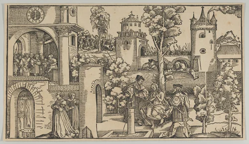 The Story of Susanna by Hans Schäufelein, print, 1536