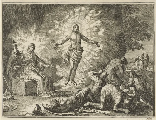 Opstanding van Christus by Jan Luyken, print, 1712
