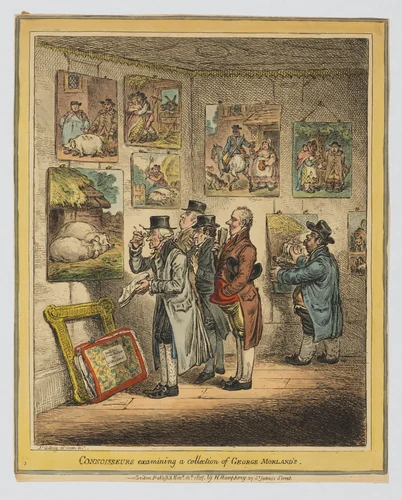 Connoisseurs Examining a Collection of George Morland's by James Gillray, print, 1807