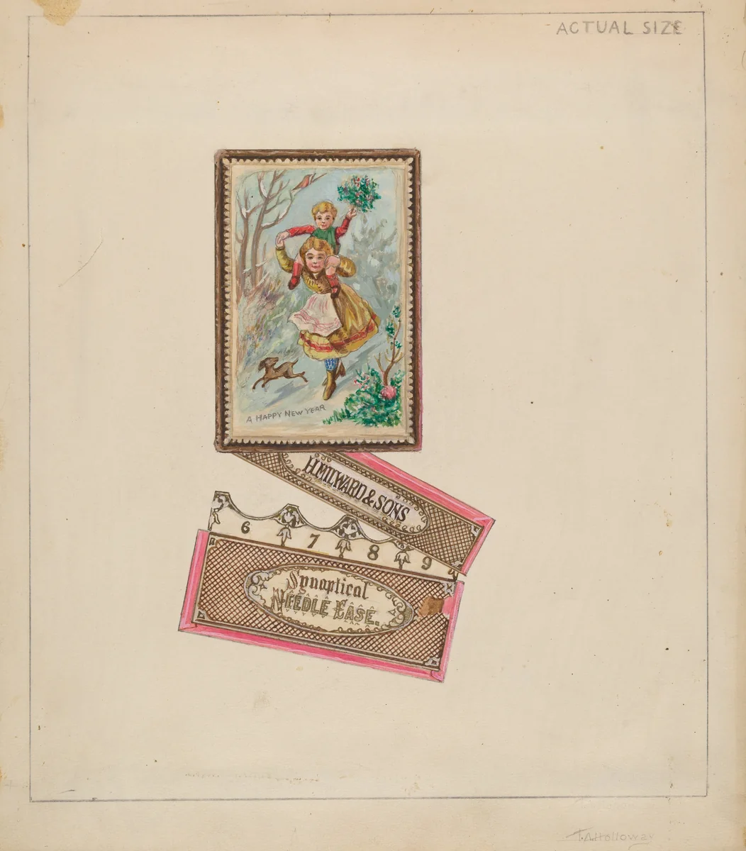 Needle Case by Thomas Holloway, index of american design, 1935-1942