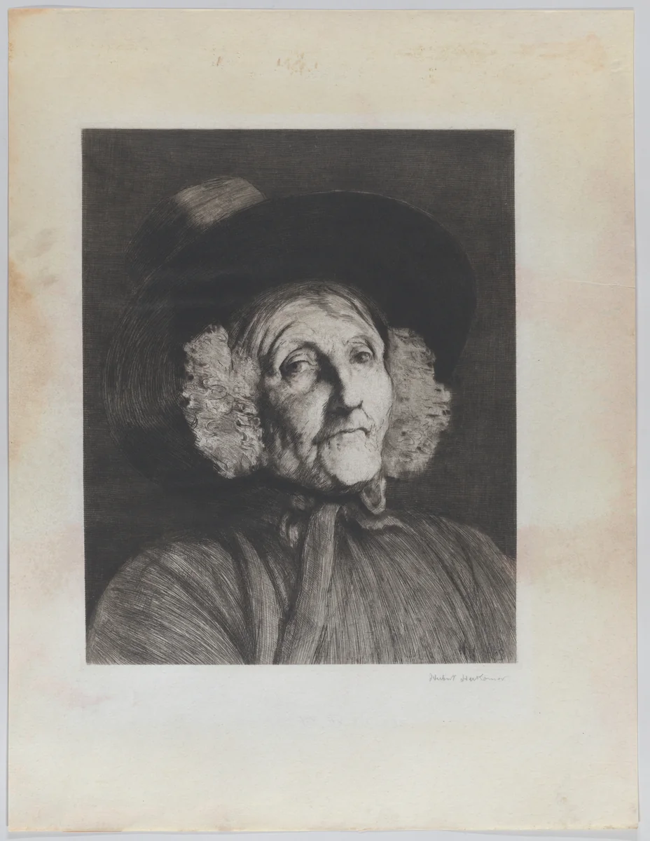 A Welsh Woman by Hubert von Herkomer, print, 1878
