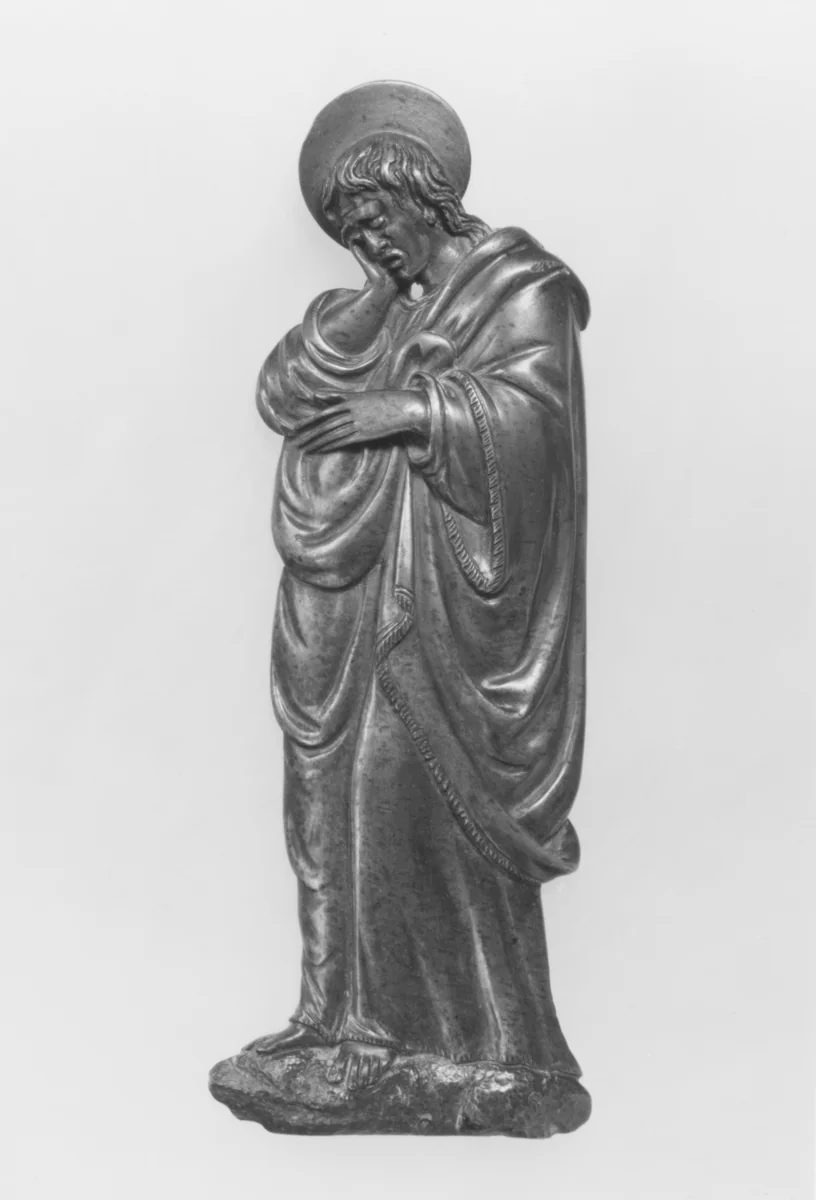 Mourning St. John from a Crucifixion Group by Benedetto da Maiano, metalwork, 1400-1499
