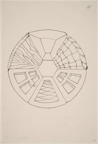 Basket, Table, Door, Window, Mirror, Rug #33 by Richard Artschwager, drawing, 1974